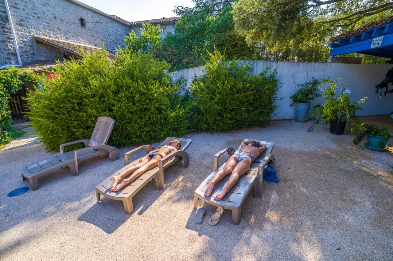 Gites De Plos Appart Chalet Piscine Spa Anduze Zewnętrze zdjęcie