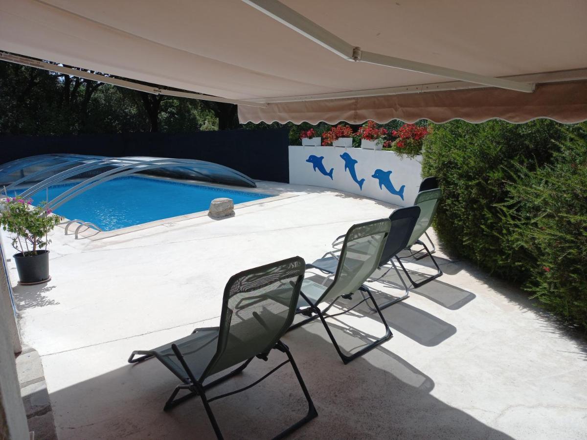 Gites De Plos Appart Chalet Piscine Spa Anduze Zewnętrze zdjęcie